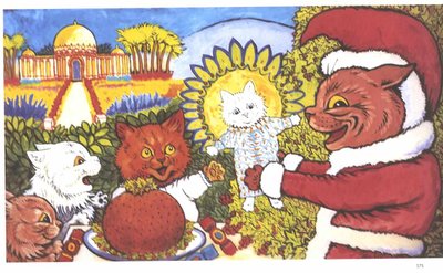 Natale dei gatti da Louis Wain
